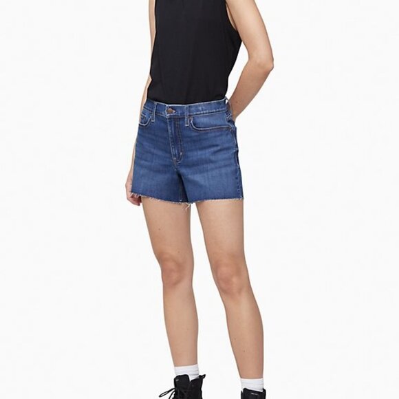 Calvin Klein Denim High Rise Cut Off Shorts 6 - Picture 4 of 11